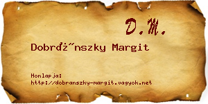 Dobránszky Margit névjegykártya