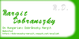 margit dobranszky business card